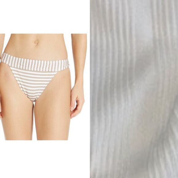 New VYB Standard Maya Vintage High Waist Swimsuit Bikini Bottom Medium WHITE - Picture 1 of 11